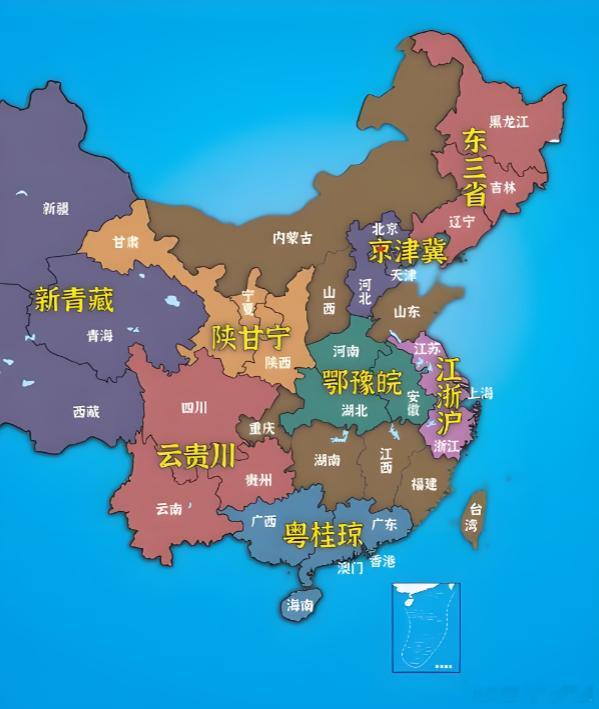 按后天八卦理论，各个省的风水五行都是什么？后天八卦 → 方位 → 五行 → 省份