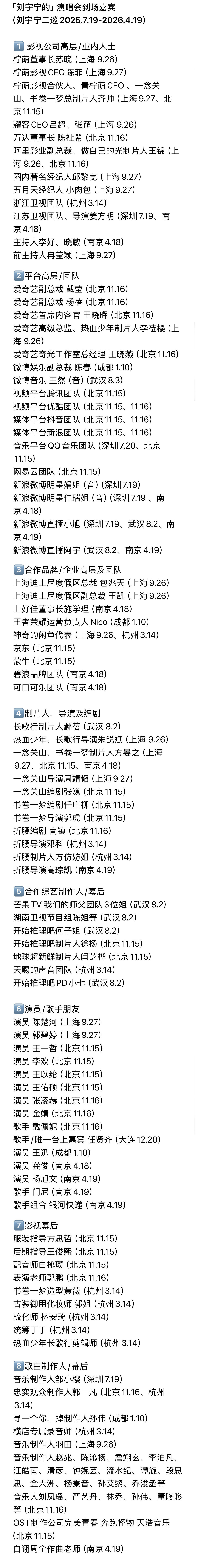 刘宇宁南京演唱真的高朋满座呀——在娱乐圈这个星光璀璨却也冷暖自知的圈子里，刘宇宁