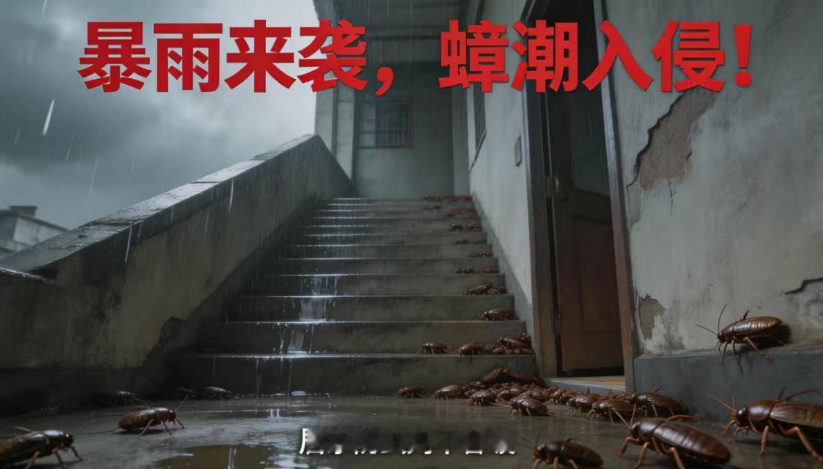 广东暴雨后“蟑螂大军”集体出街！电动车上演“黑色瀑布”，网友：密集恐惧症犯了
>