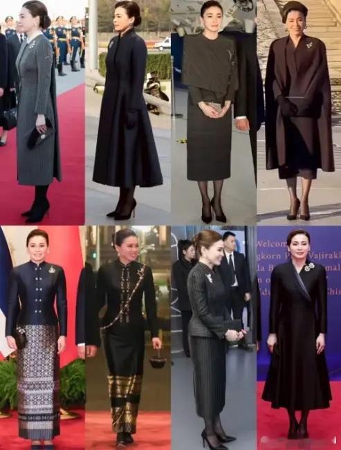 看苏提达王后访华5天，从下飞机到回国，穿着的8套衣服，件件不同，件件款式新颖，有