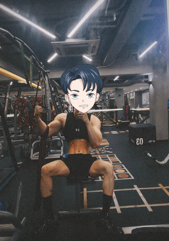 一到健身就神清气爽的男生