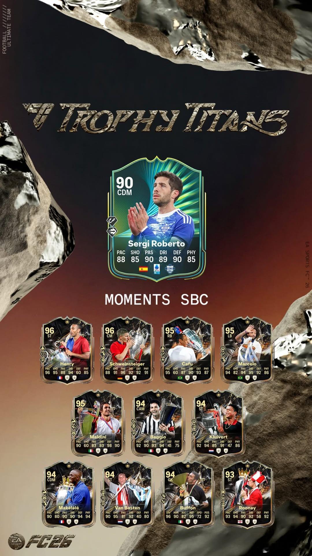 4月15日【新增 SBC】共 3 个1. 奖杯巨人挑战 4｜1 个挑战2. 3 