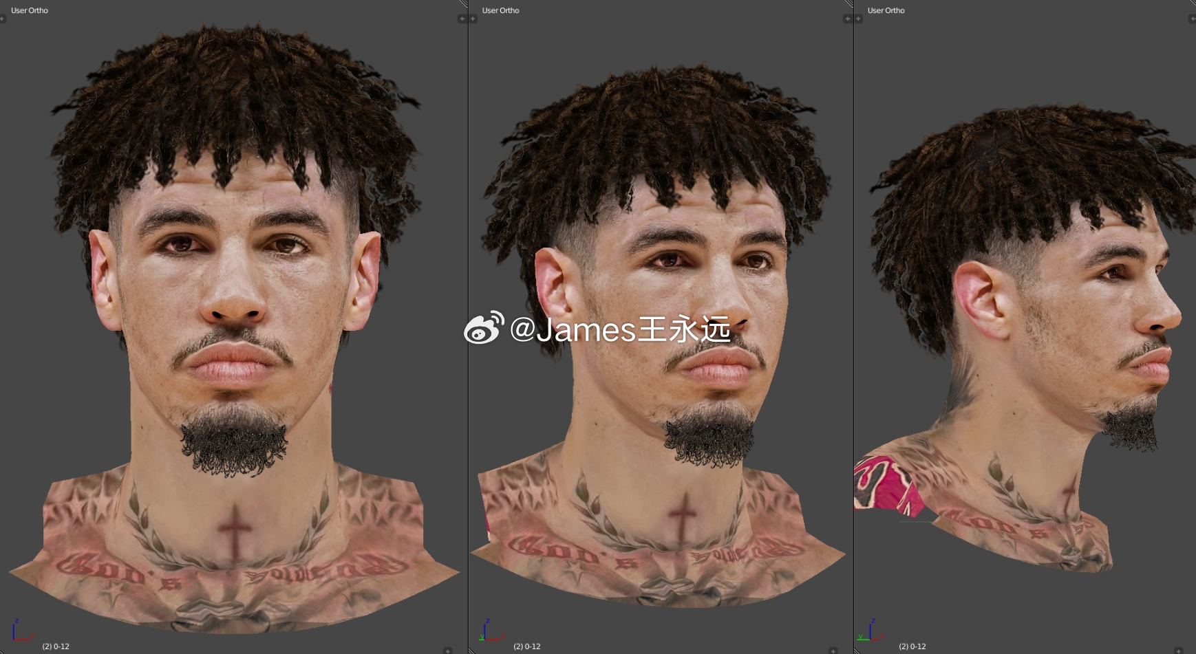 2K14 拉梅洛-鲍尔 面补 Retextured Beard 