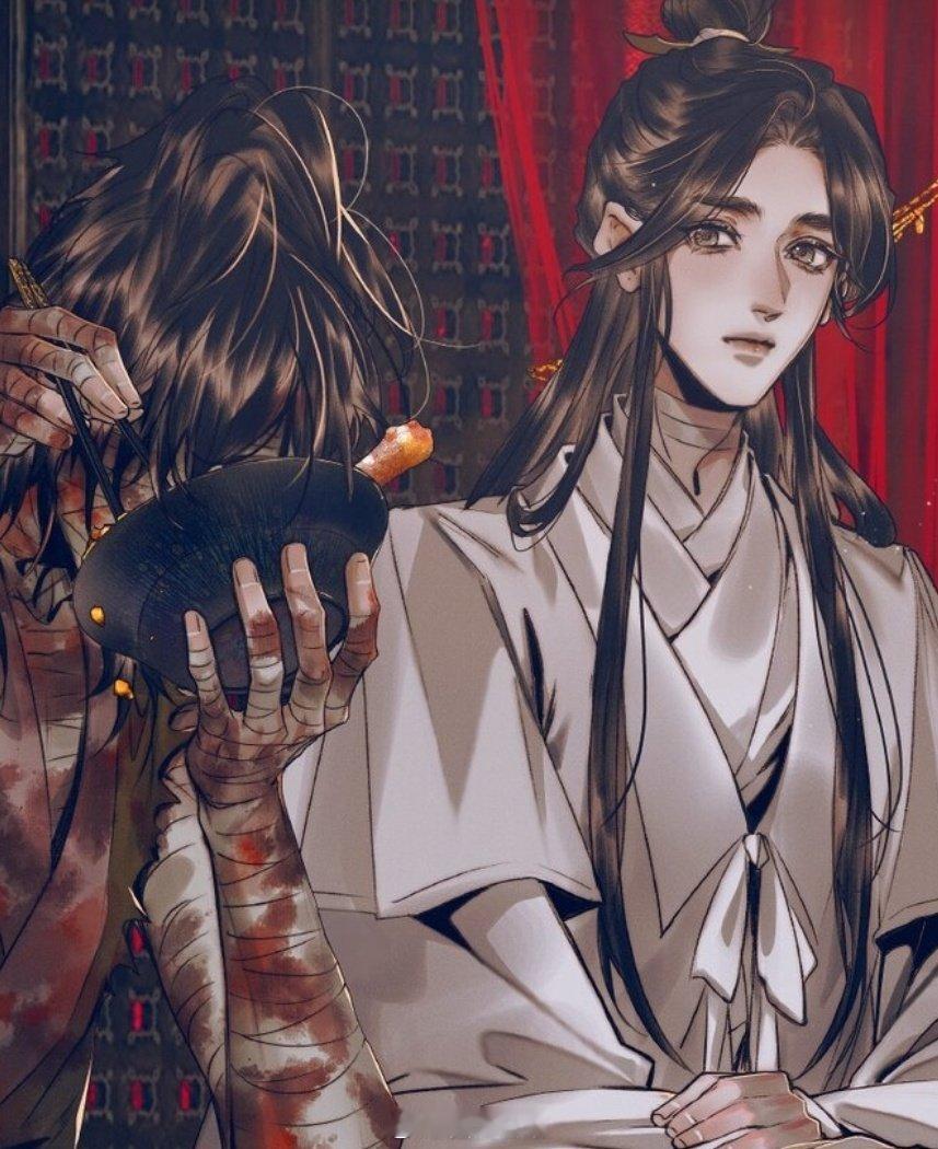 #天官赐福##花怜# 怜怜看着朗萤，应该是想起小花了吧 ​​​