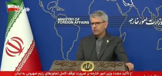 伊朗外交部发言人巴贾伊表示：

黎巴嫩问题，以及结束黎巴嫩战争，是结束这场战争的