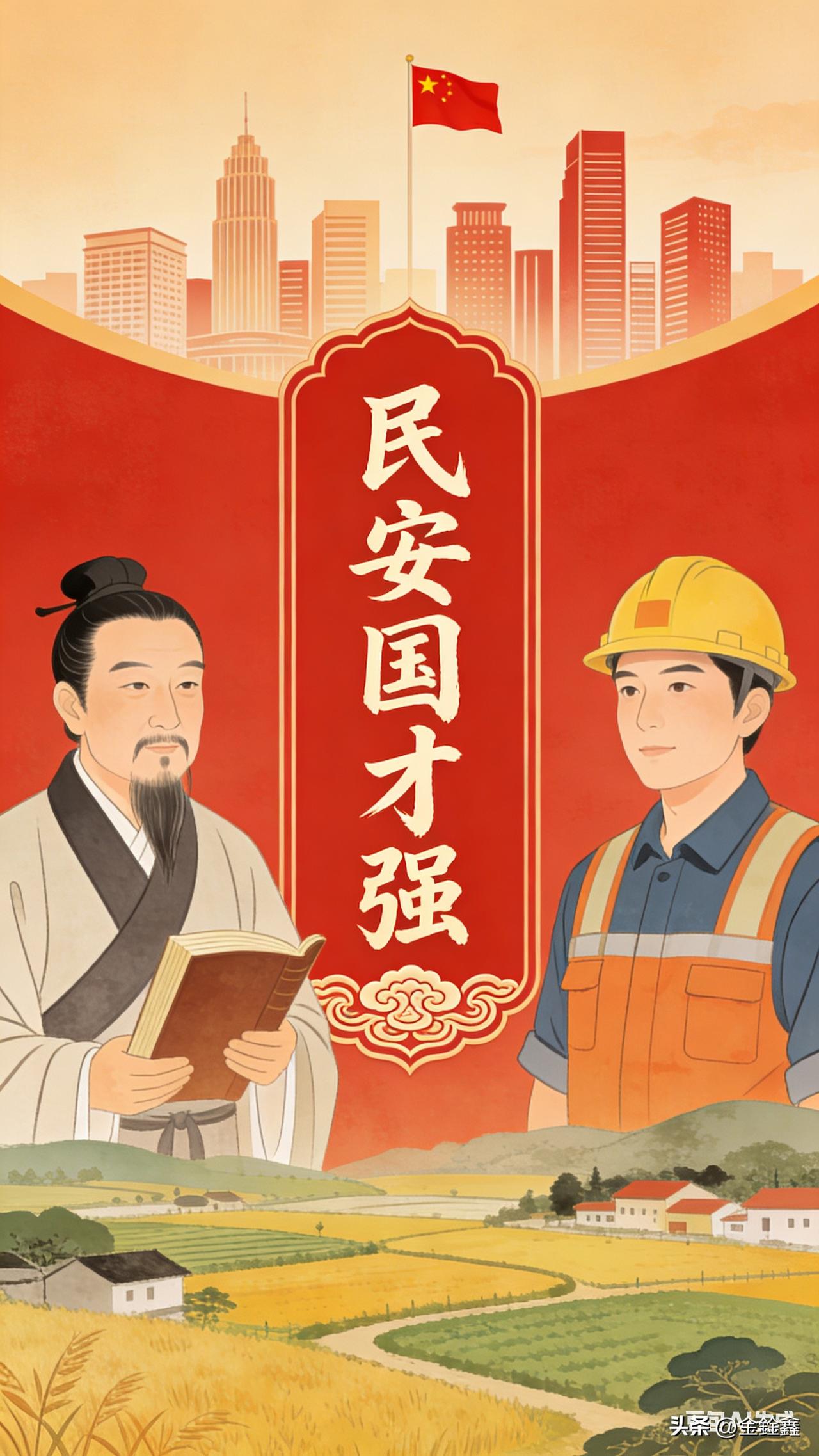 国强看面子，民安看里子。没有民安的国强，是沙滩上的高楼，看似雄伟，实则易碎。