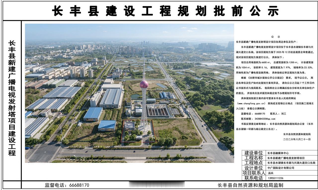 这个挺不错的，应该后面会是长丰县城的地标建筑物。