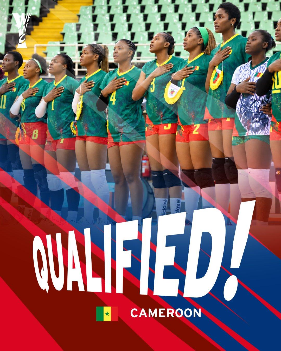 非洲锦标赛拿到季军
🇨🇲 喀麦隆女排直接锁定世界杯门票！🎟️🌎
喀麦隆正