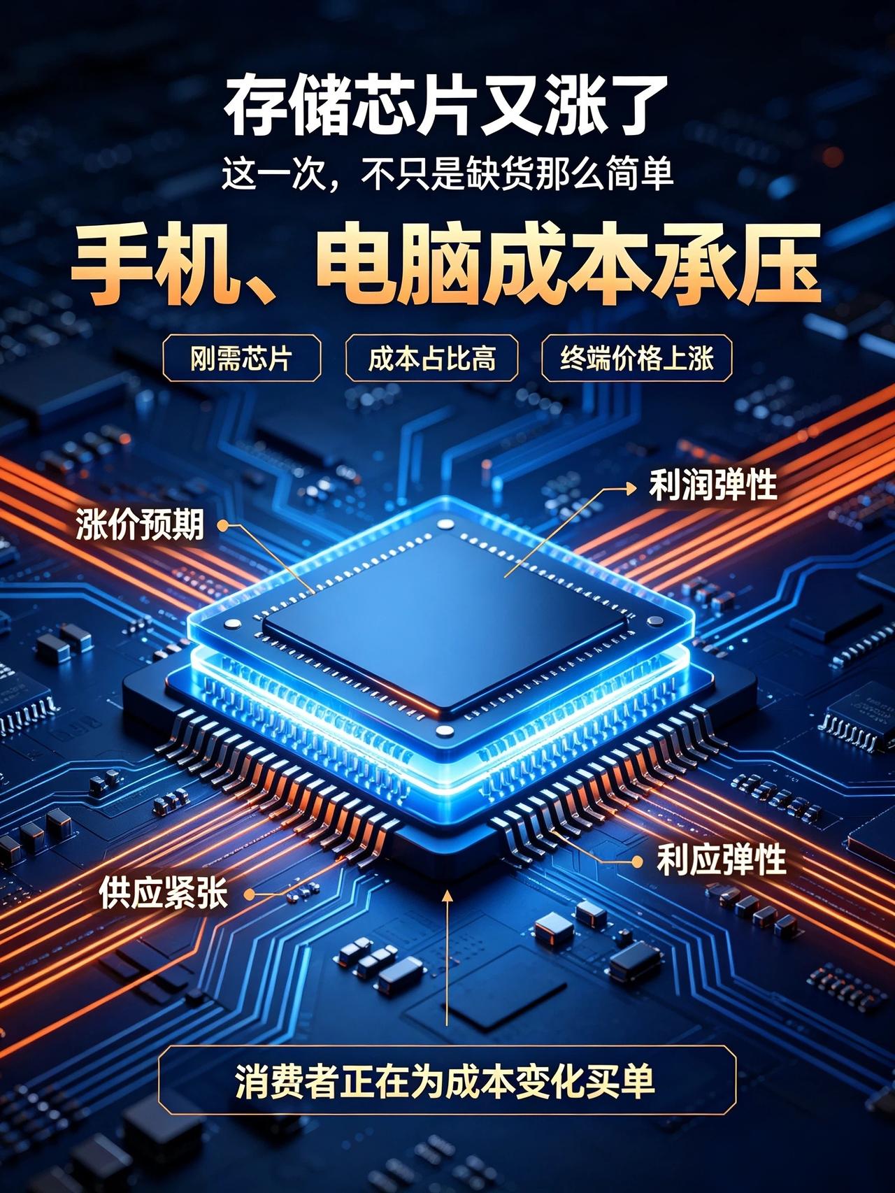 存储芯片涨疯了，真的只是缺货吗？

手机、电脑越来越贵，存储芯片这一幕，值得仔细