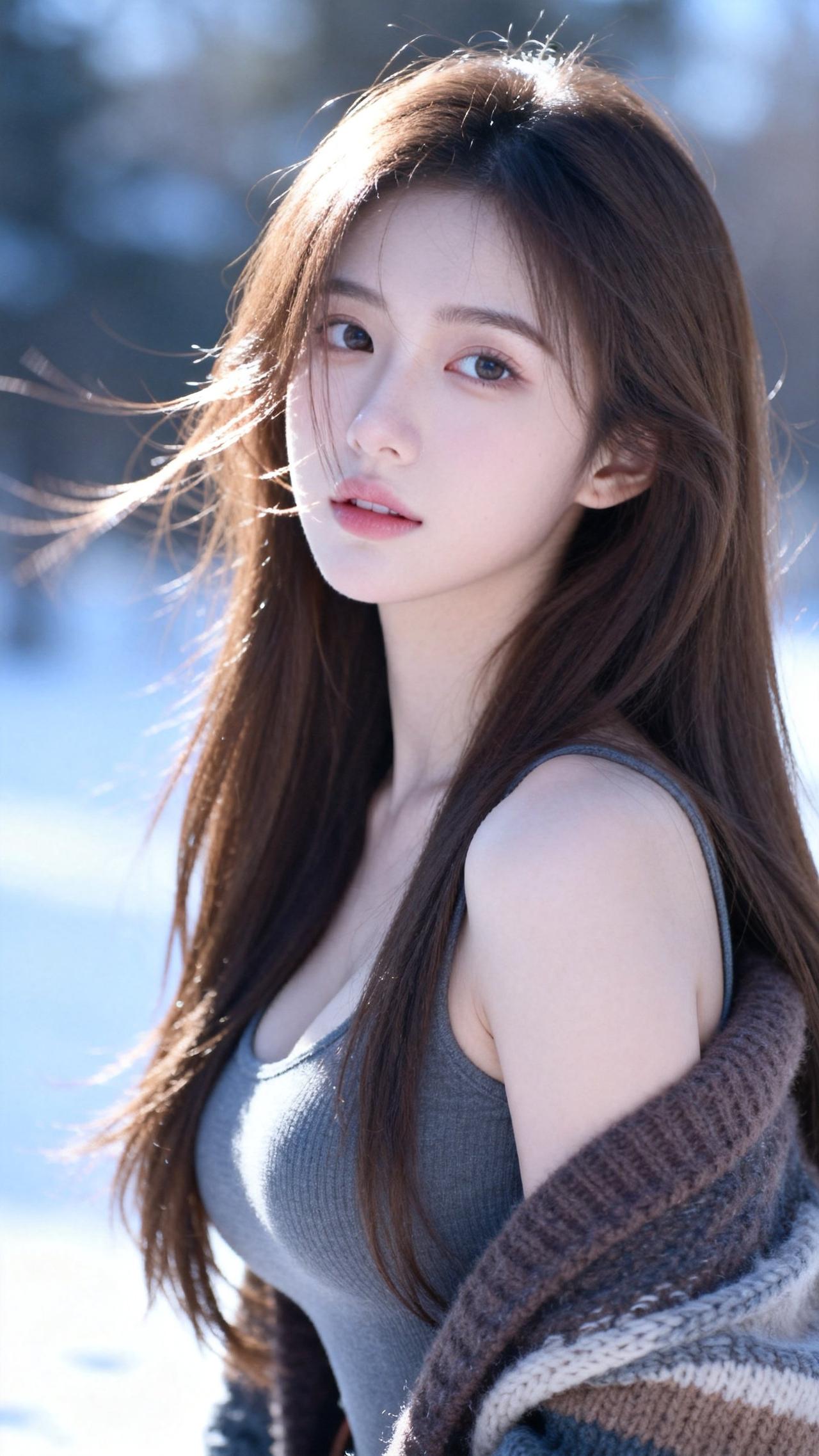 雪中美人影，风里发如丝。雪中美人照 雪中少女照 雪中梅妆美人 雪中百变美人 雪中