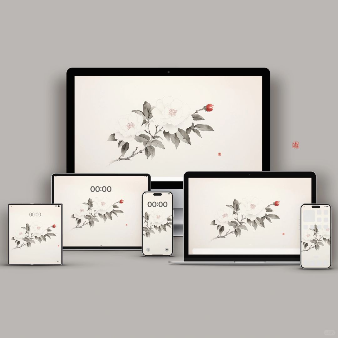 壁纸全家桶｜白山茶