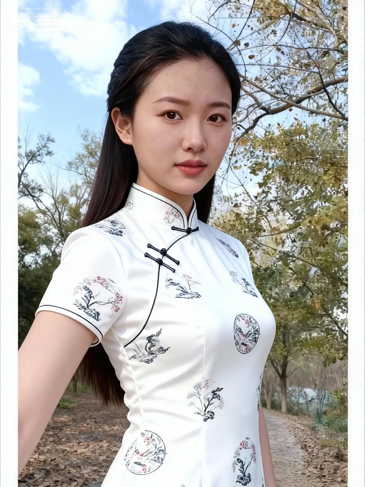 优雅旗袍，秋日漫步，尽显东方韵味
AI作
