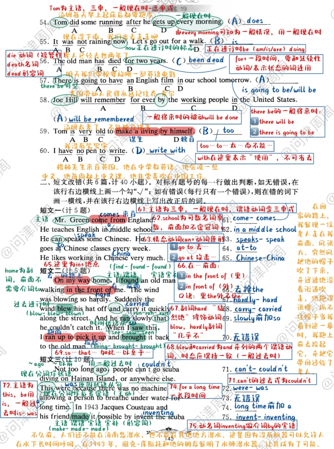 英语语法综合训练精解（1354-1400