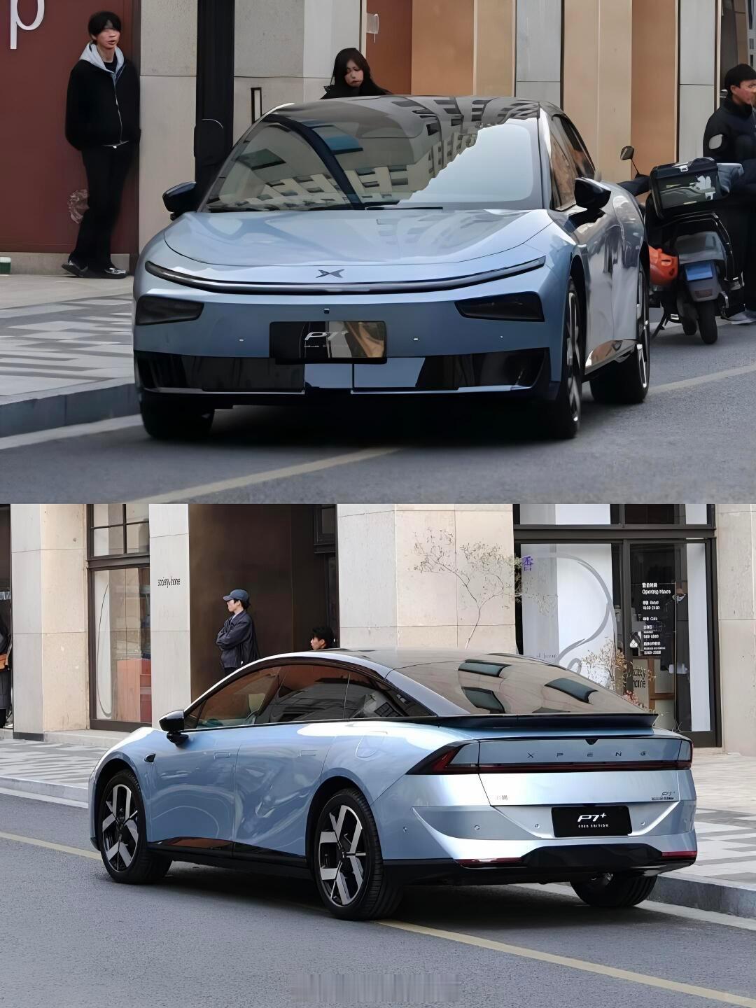 小鹏新P7+，不用溜背了。不知道是新款还是增程版小鹏p7+