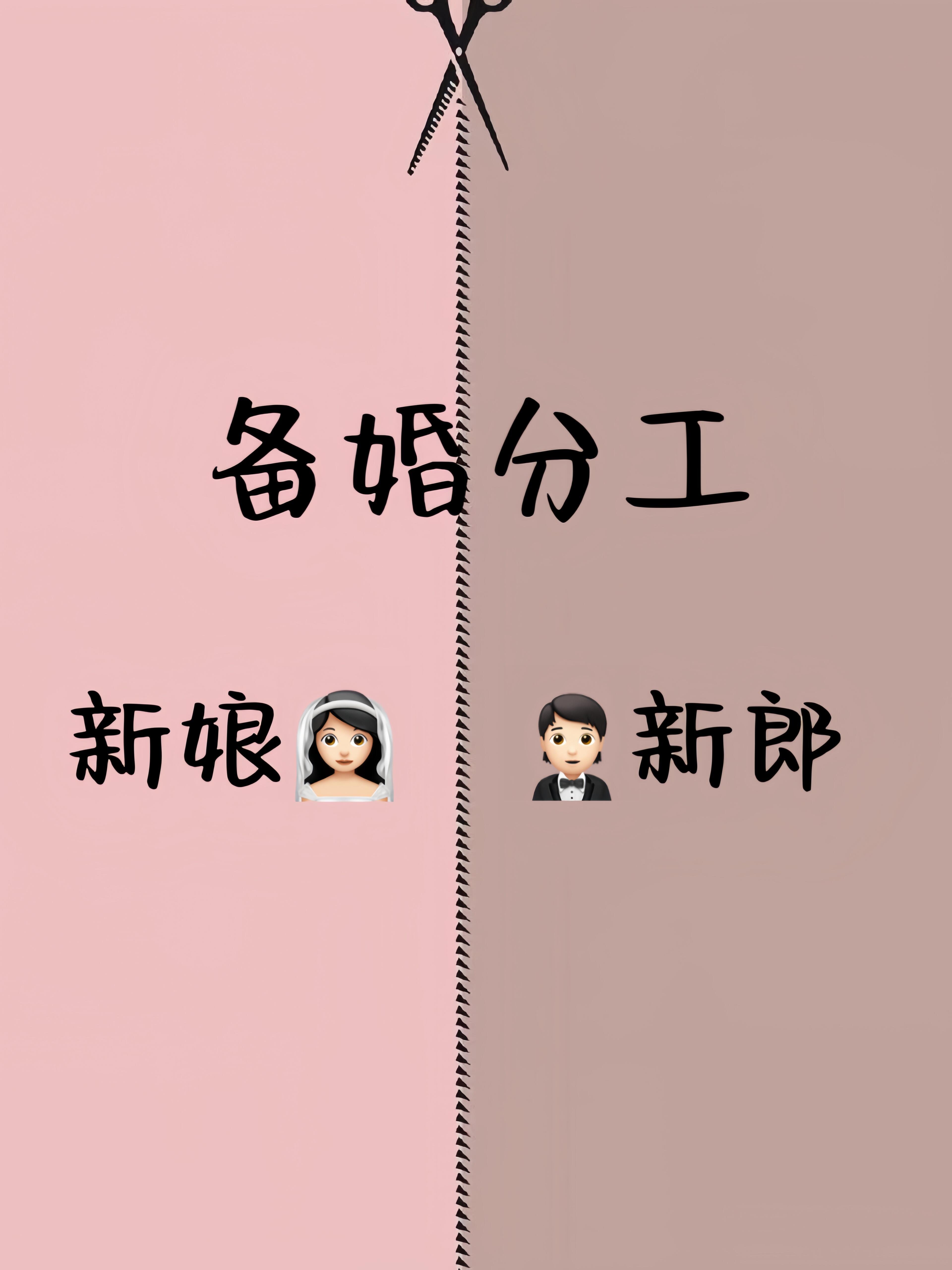 95后用拼多多2千块办复古婚礼备婚分工表 ​​​