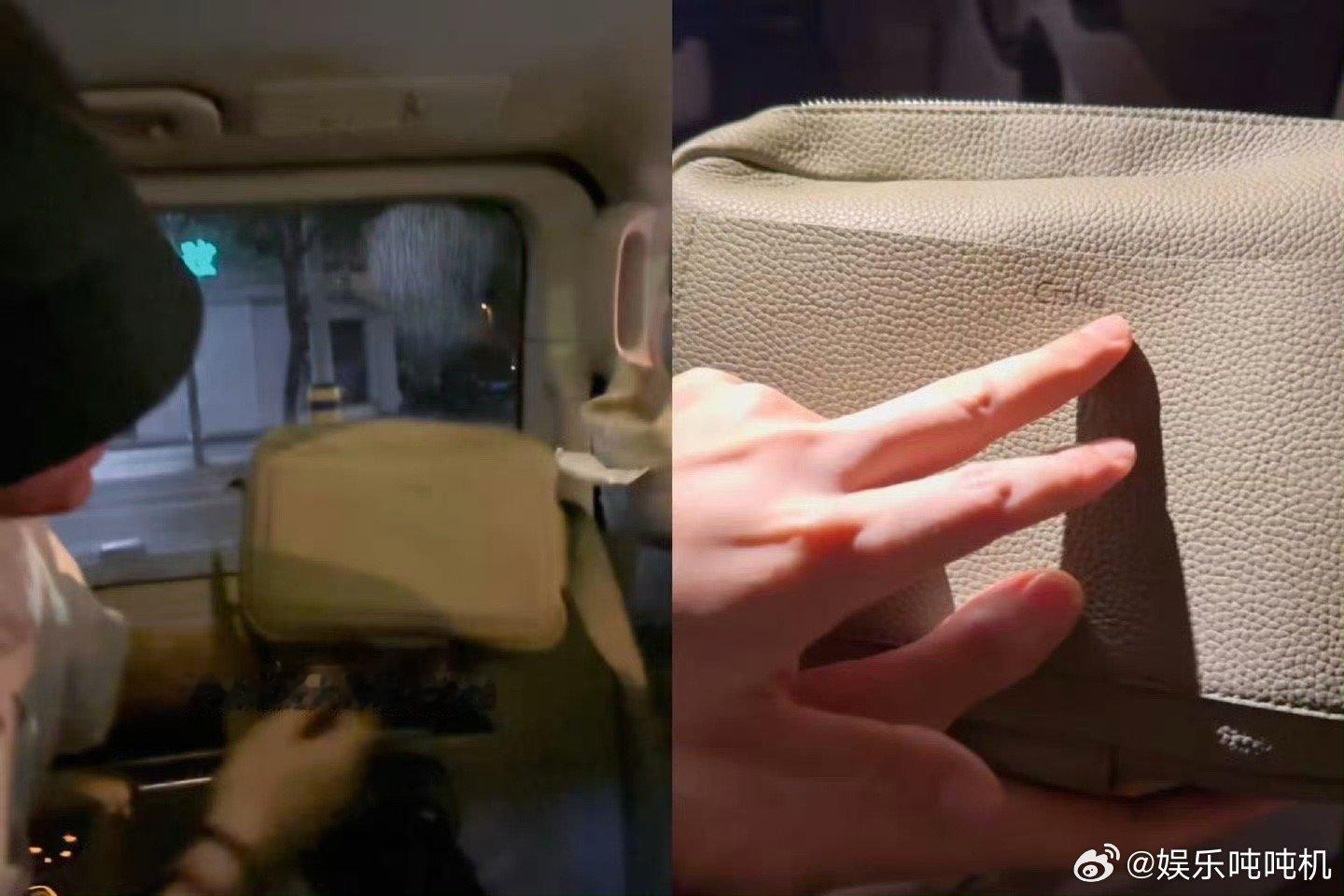 此沙秀成龙送自己的包 此沙赶飞机特意把成龙送的包亮出来，那股子劲儿太真实了。暗戳