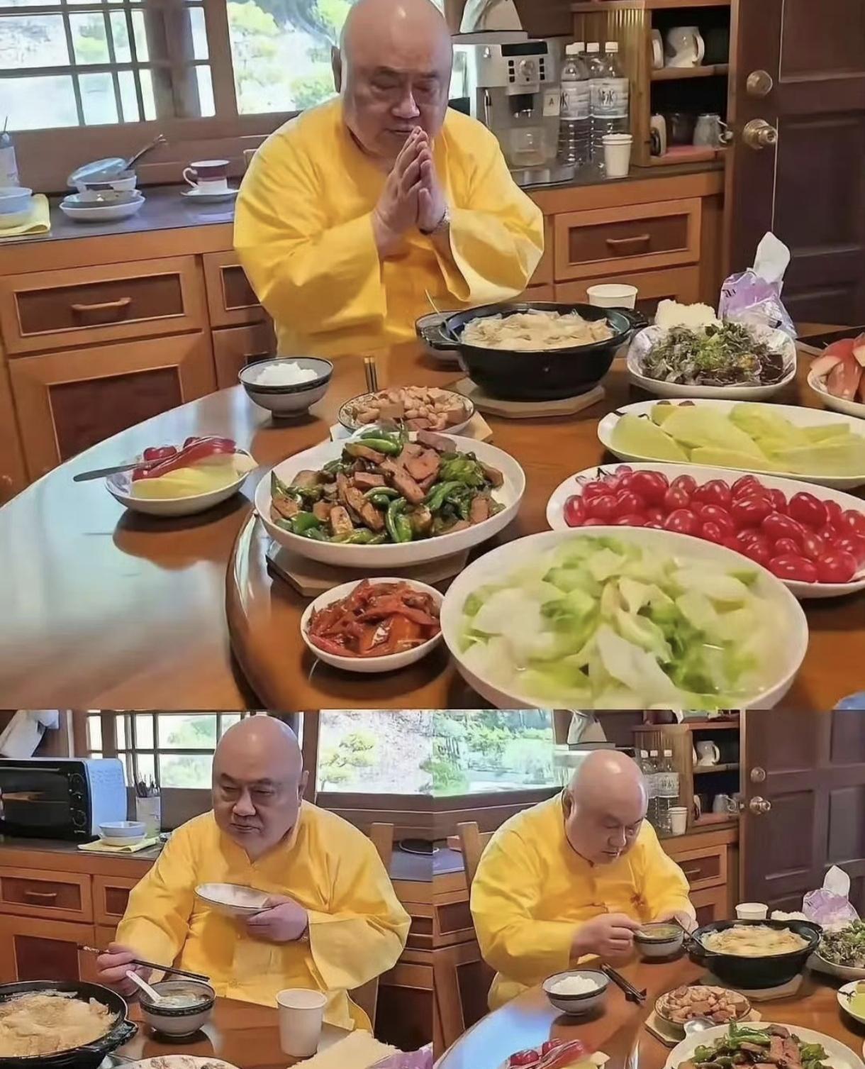 大师天天吃素，怎么一点也不瘦