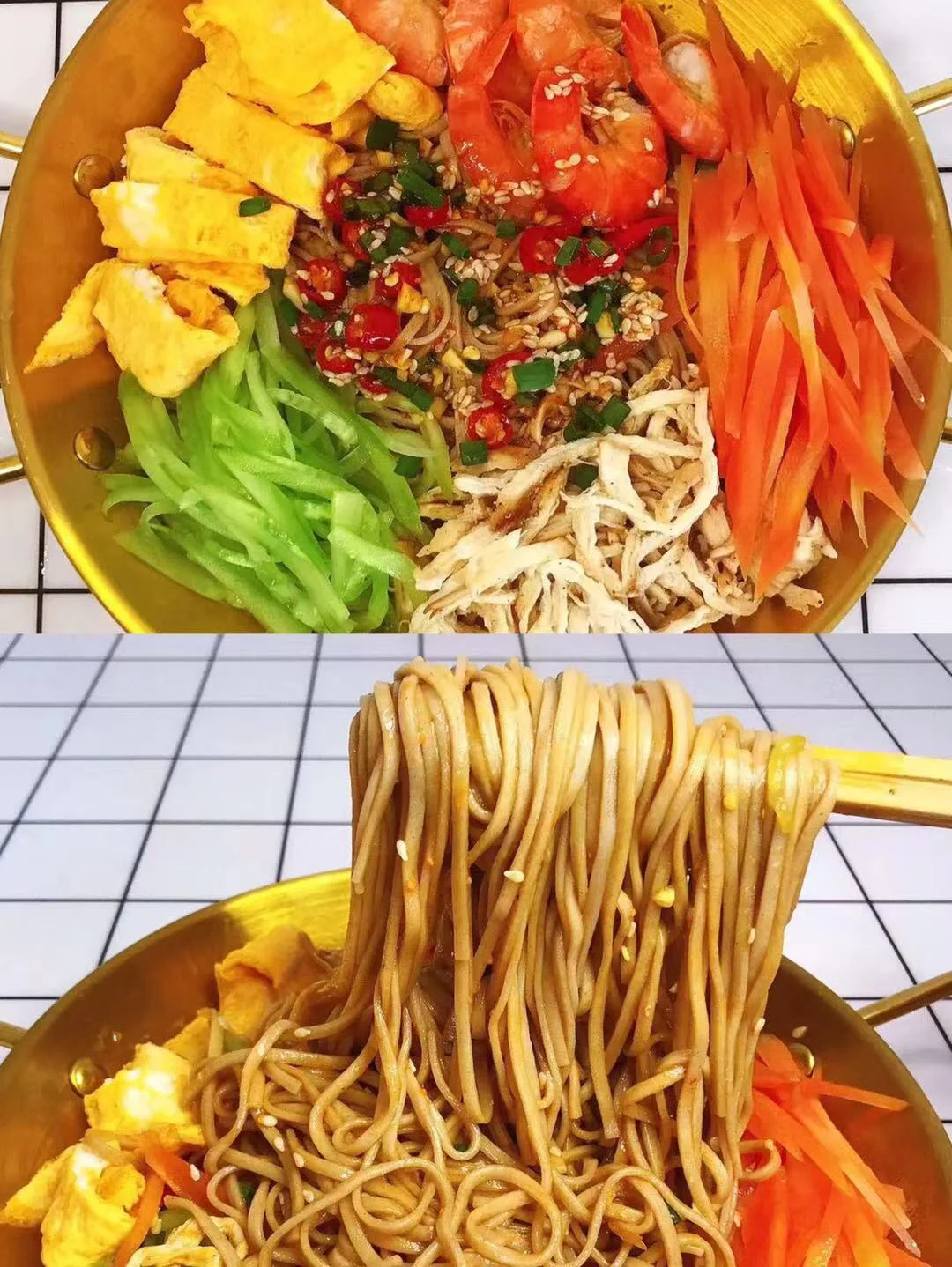 ㊙️低脂低卡！好吃不胖的鸡丝荞麦面！