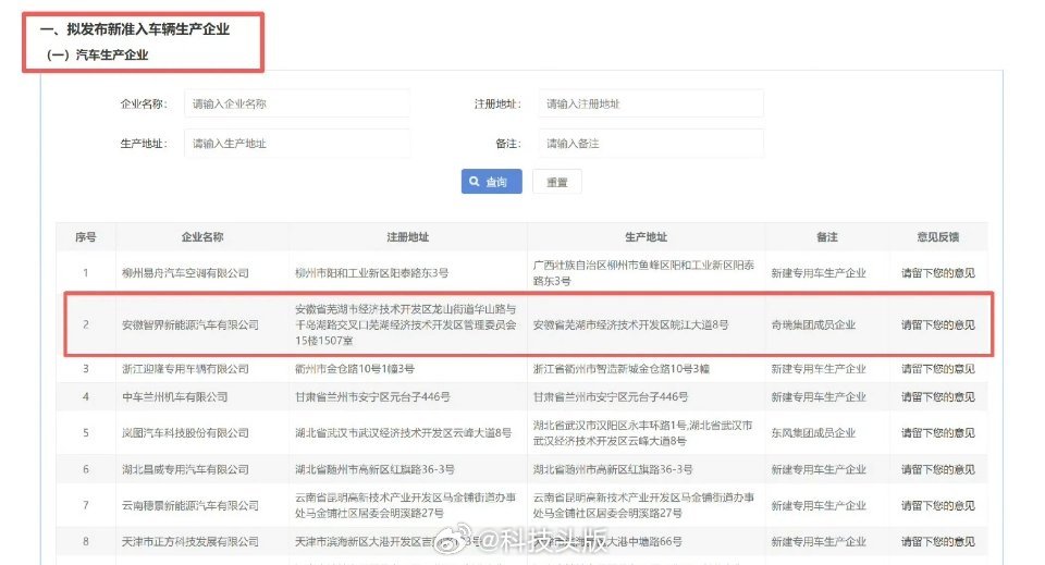 曝智界正在备案独立造车资质，以后不用奇瑞背书了？ ​​​