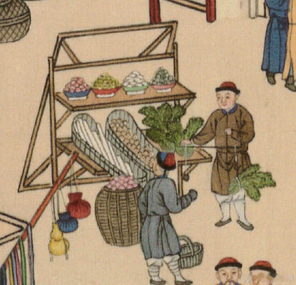 蔬菜摊。虽然属于摆拍。 ​​​