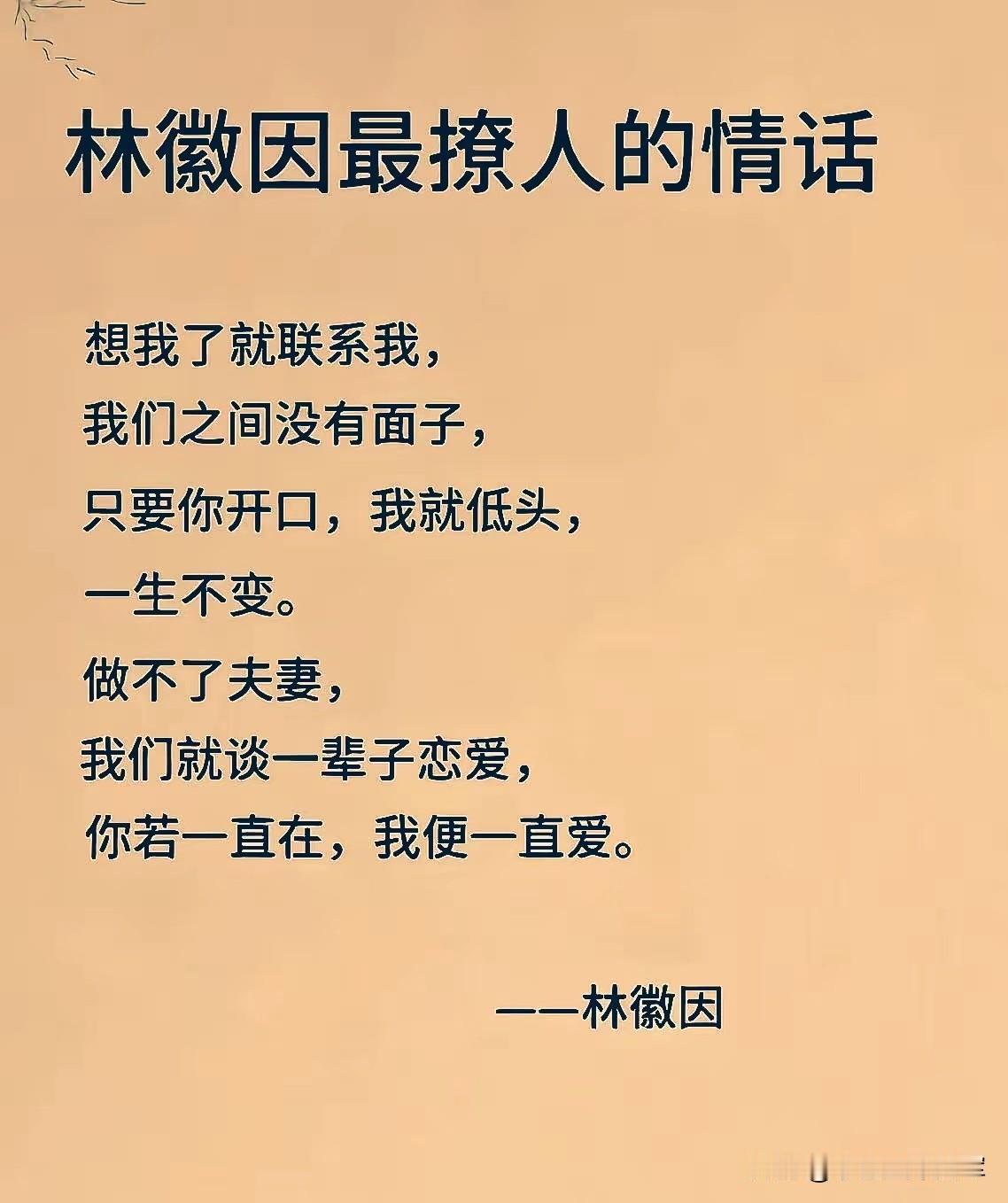 被误传的林徽因情话，为何依然让人破防？

刷到这段标注着“林徽因”的情话时，很多