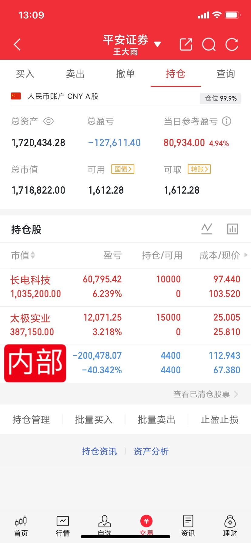 A股收盘记录更新一7.9号账户是从50w开始，每天都有真实记录不弄虚作假，可以给