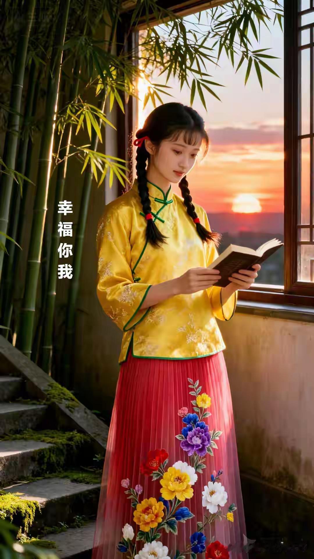 在夕阳下，静享阅读的美好时光📚🌅