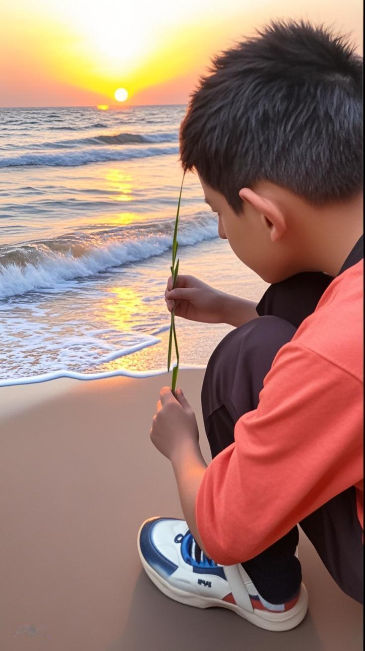 AI写真辑浪花打湿裙摆，海风吹乱头发，这感觉比想象中还自由！