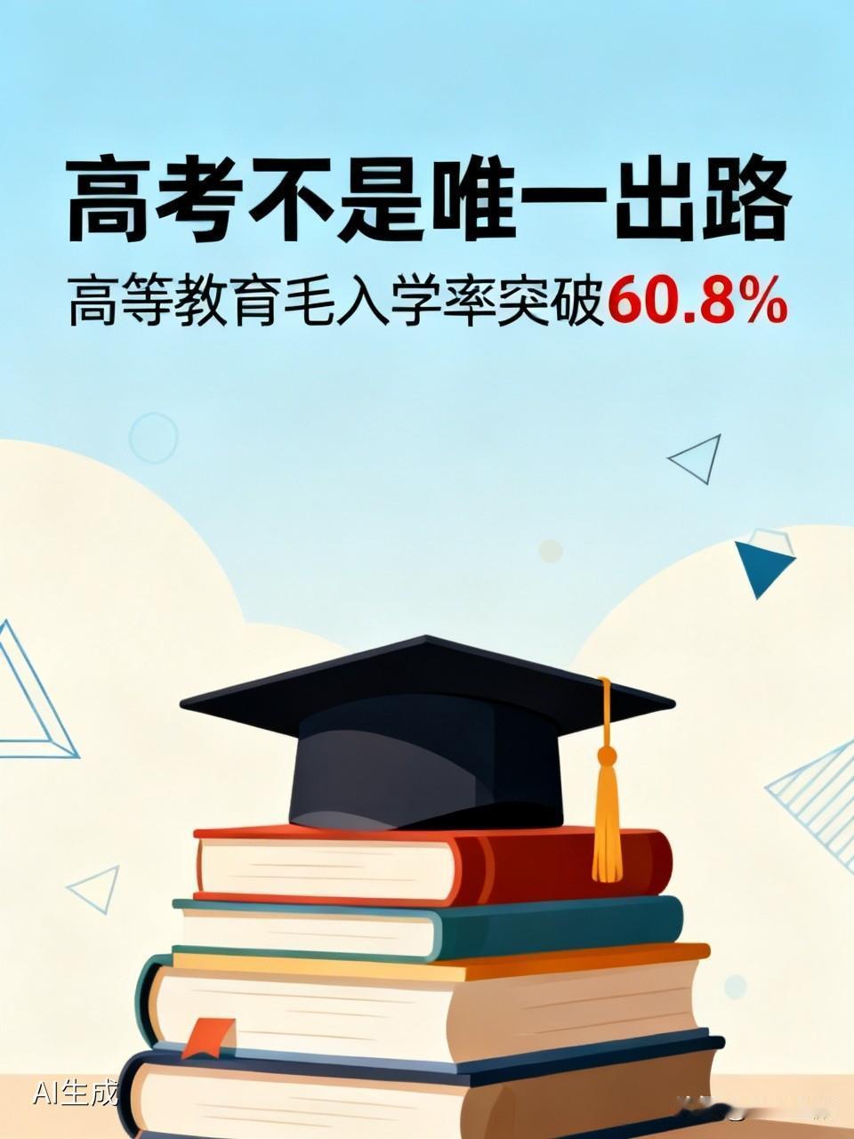 高考真不是唯一的出路。过去高等教育稀缺，高考是阶层晋升的通行证。但2024年中国
