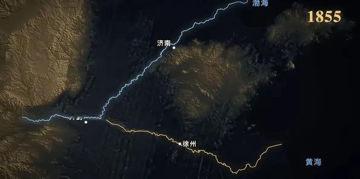 鲜为人知，黄河曾经六次改道。黄河曾经从江苏入海，最后一次是在1855年改道山东。