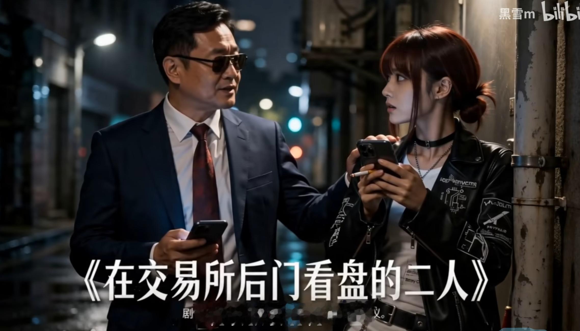 这个系列不错。李大霄版的后门烟，前台是卖老登股的阳光证券妹子，后门抽烟时化身追科
