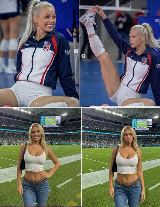 美国女子排球队新星麦迪逊·摩根凭借其高强度的训练在社交媒体上掀起了一股热潮！ 