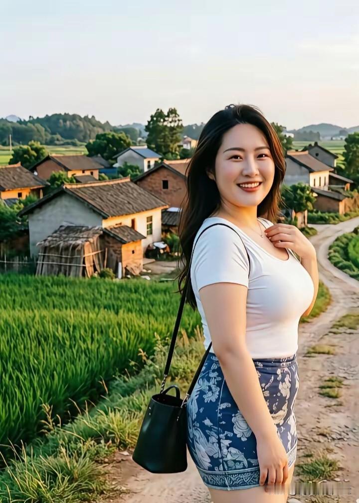 山花子·故里村庄
 
绿野平畴绕旧墙，炊烟袅袅小村旁。
笑靥迎风舒暖意，意飞扬。