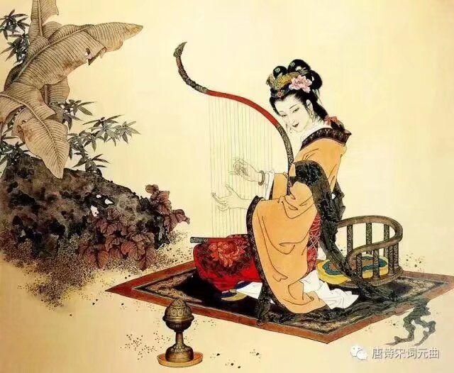 随笔
两岸桃花傍柳开，
雁鸣不见锦书来
春心总被春潮染，
独自抚琴泪满腮。