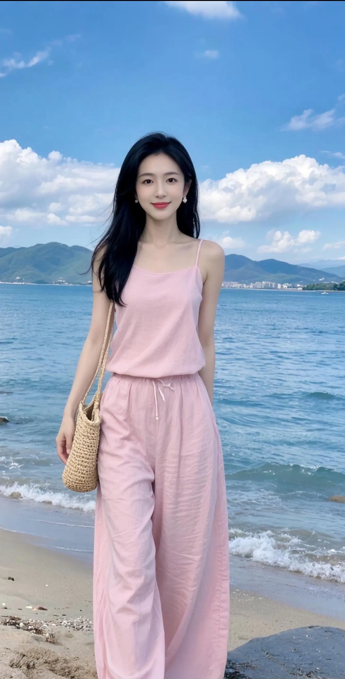 AI海边清新写真感 ai创作