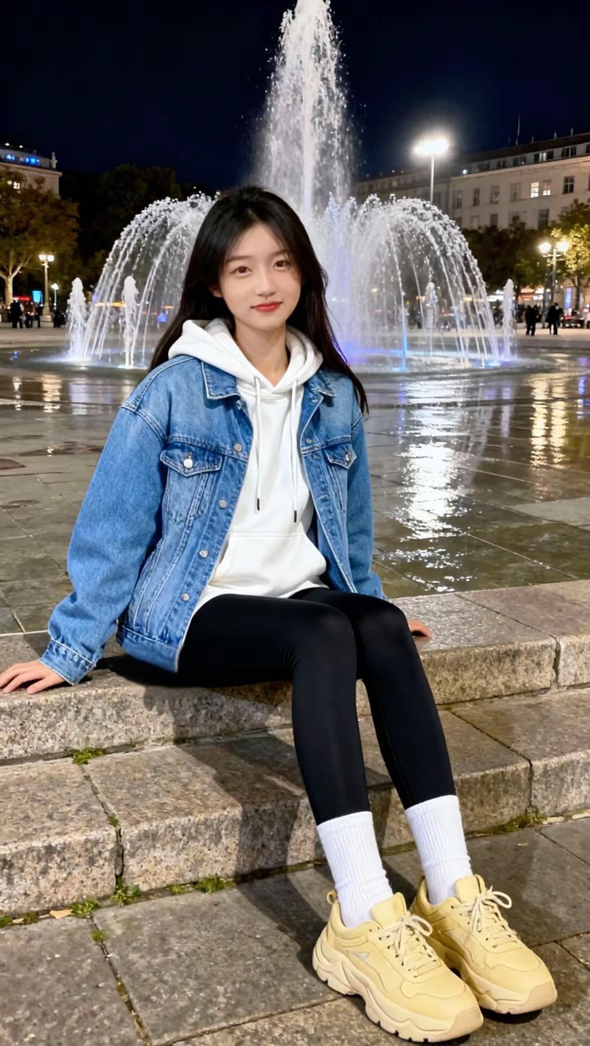 这样穿搭跳广场舞合适吗？☺️。今日分享 日常生活 记录生活 牛仔裤