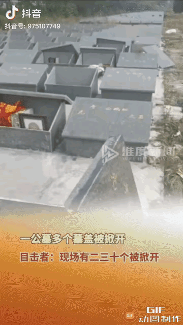 南通一公墓数十个墓盖都被掀开，这是谁干的？难道有人盗墓？不至于吧？现在殡葬谁还会