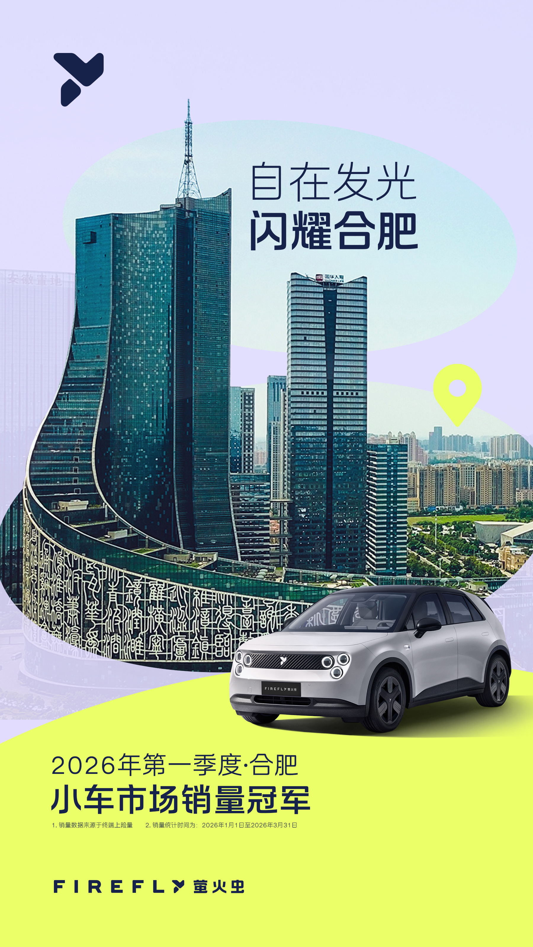 我不说你可能不知道今年一季度，萤火虫在广州、深圳、上海和合肥都是小车销量冠军🏆