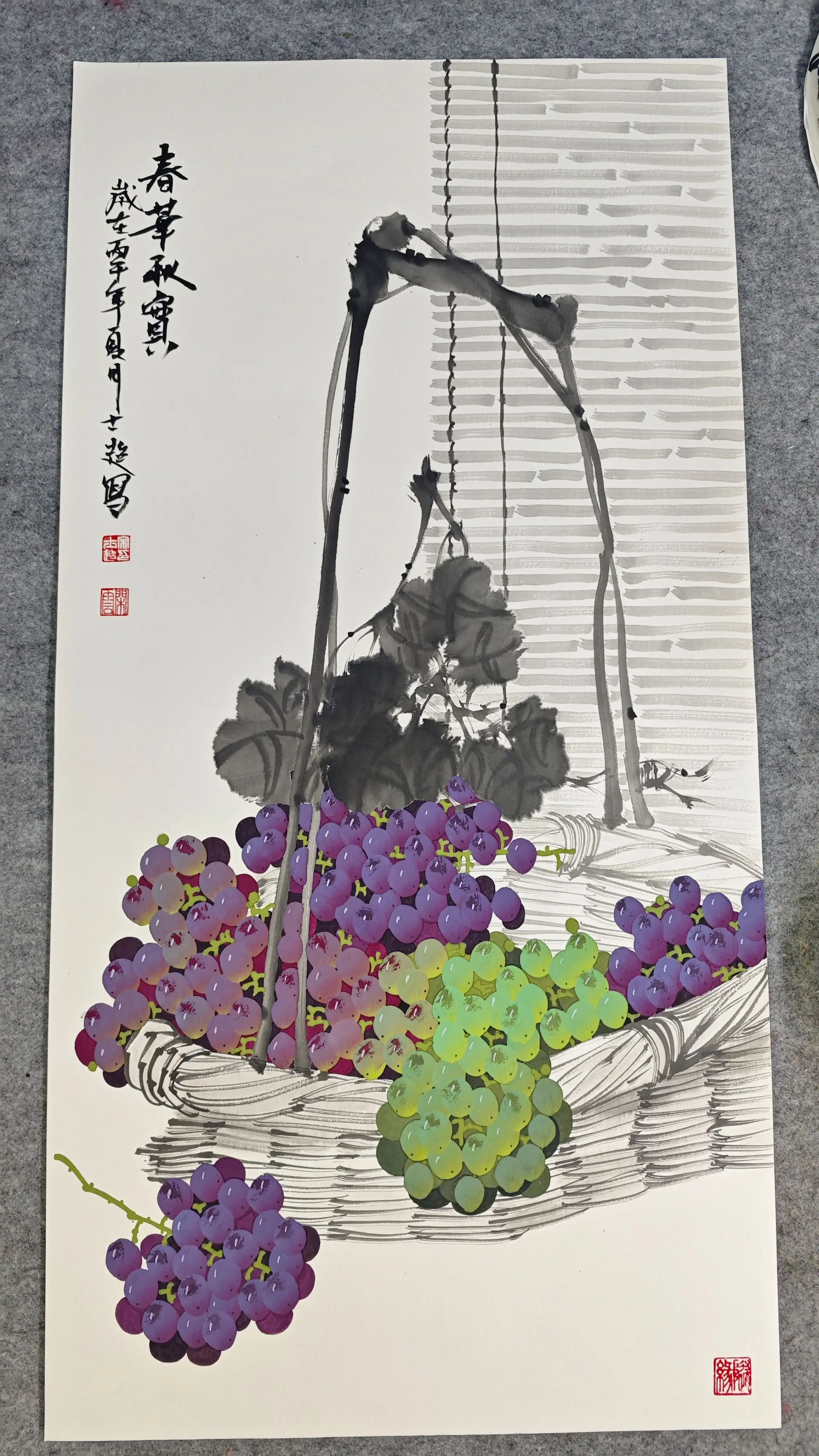 擦霜葡萄。   春华秋实，一蓝丰盈 ！
