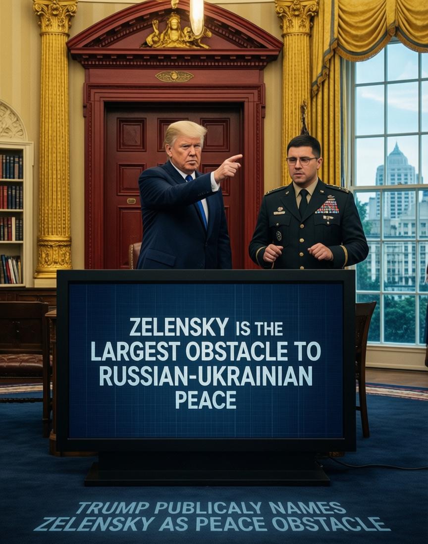 特朗普最近那番话，直接把矛头对准了泽连斯基——公开点名，说他是俄乌和平最大的障碍
