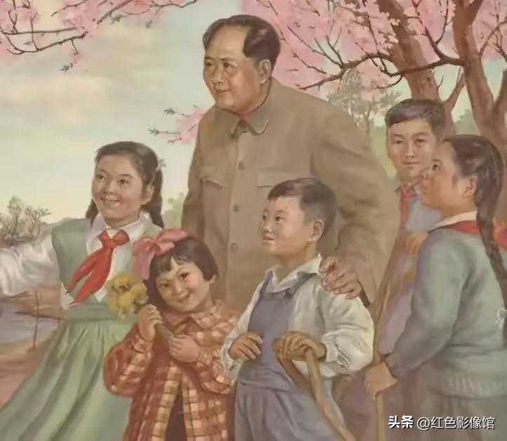 毛主席和孩子们在一起