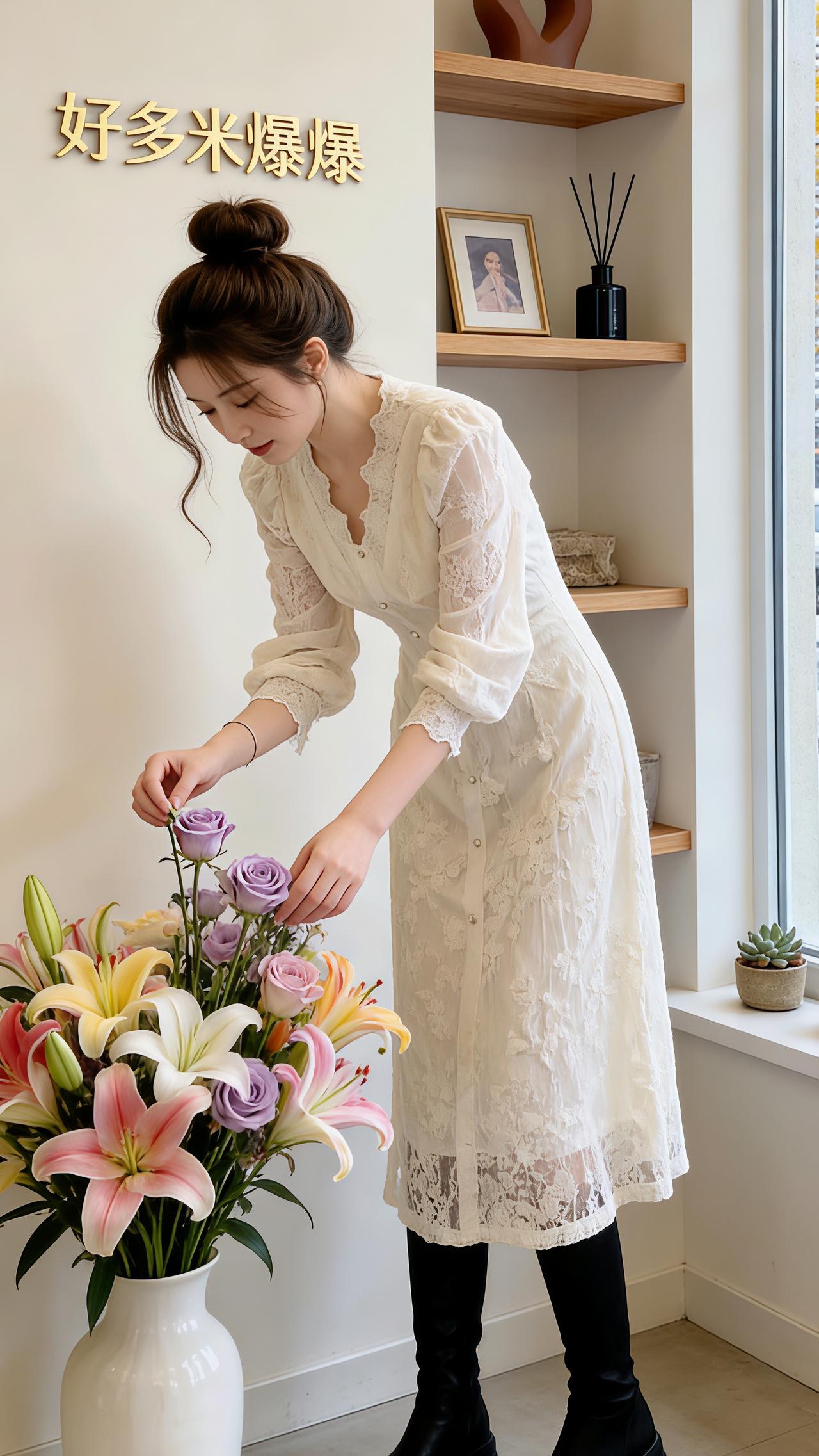 蕾丝连衣裙 好看时尚 新年穿搭 女装穿搭 连衣裙分享