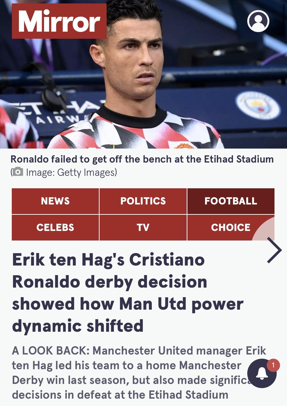 英媒：滕哈赫对C罗的处理在彰显威望！滕哈赫：曼联势头是向上的
曼联新主教练滕哈赫