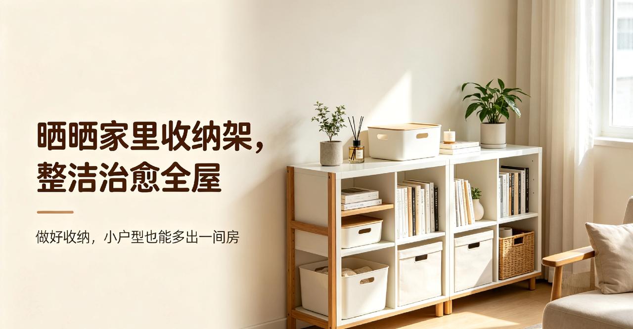 晒晒家里收纳架，整洁治愈全屋
做好收纳，小户型也能多出一间房