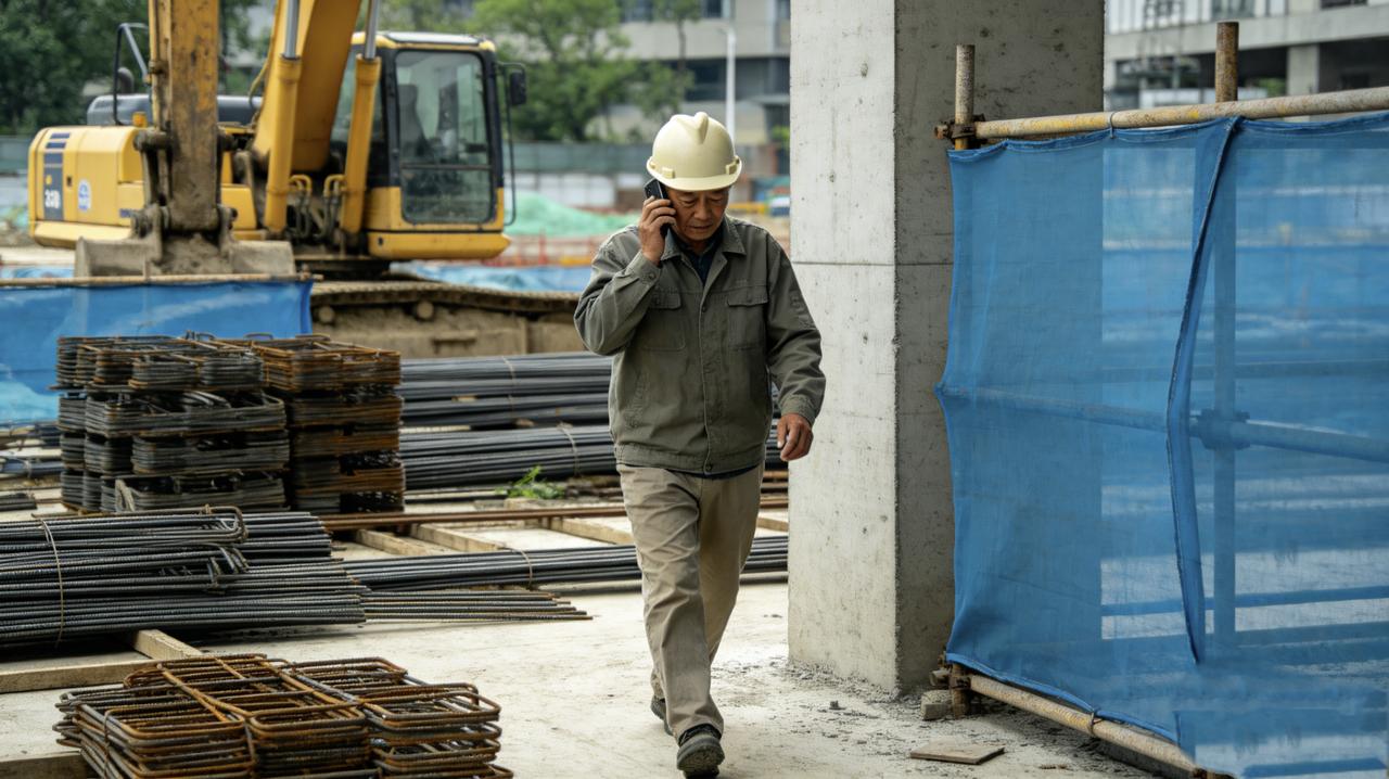 工地上，老周的手机响了，他看了一眼来电显示，赶紧跑到角落里接。
“闺女，怎么了？