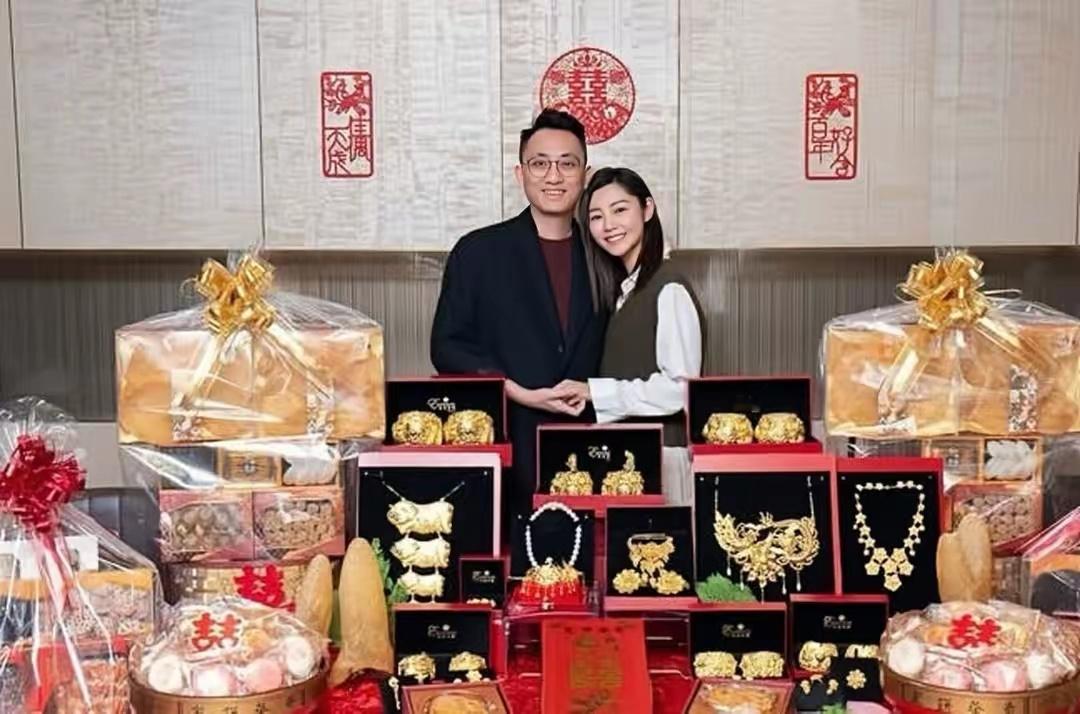恭喜！40岁香港知名女星大婚在即，过大礼未婚夫送各种金器 