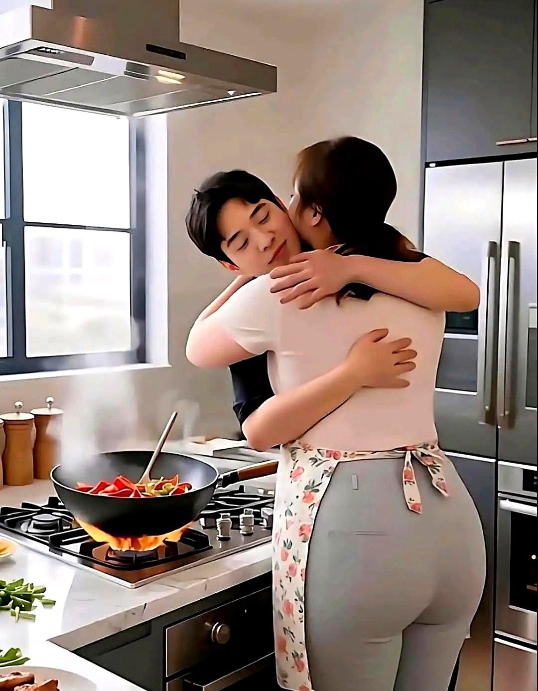 《龙山会》夫妻：肴餗锅中焠。
小灶垆烟，自笑温馨咫。
堂客眷、交颈忘言深味。
今