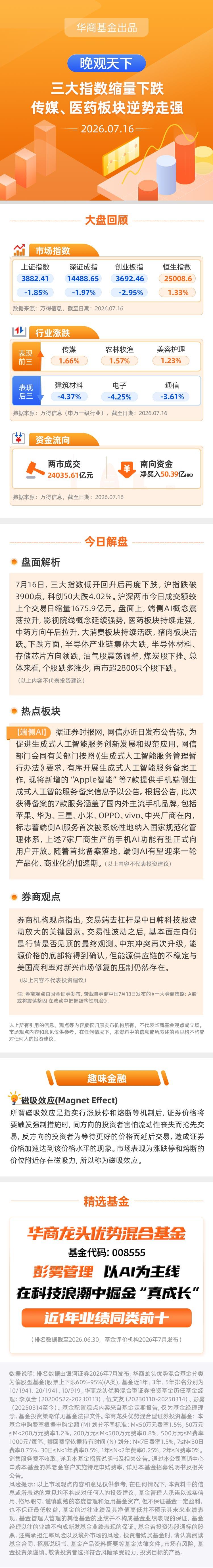 【晚观天下】三大指数缩量下跌 传媒、医药板块逆势走强
