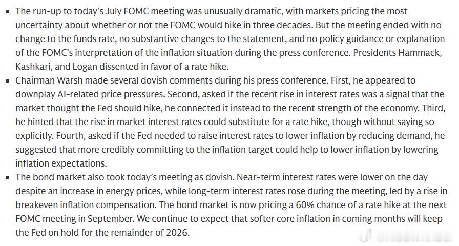 Goldman: No Hike and No GuidanceWe had e