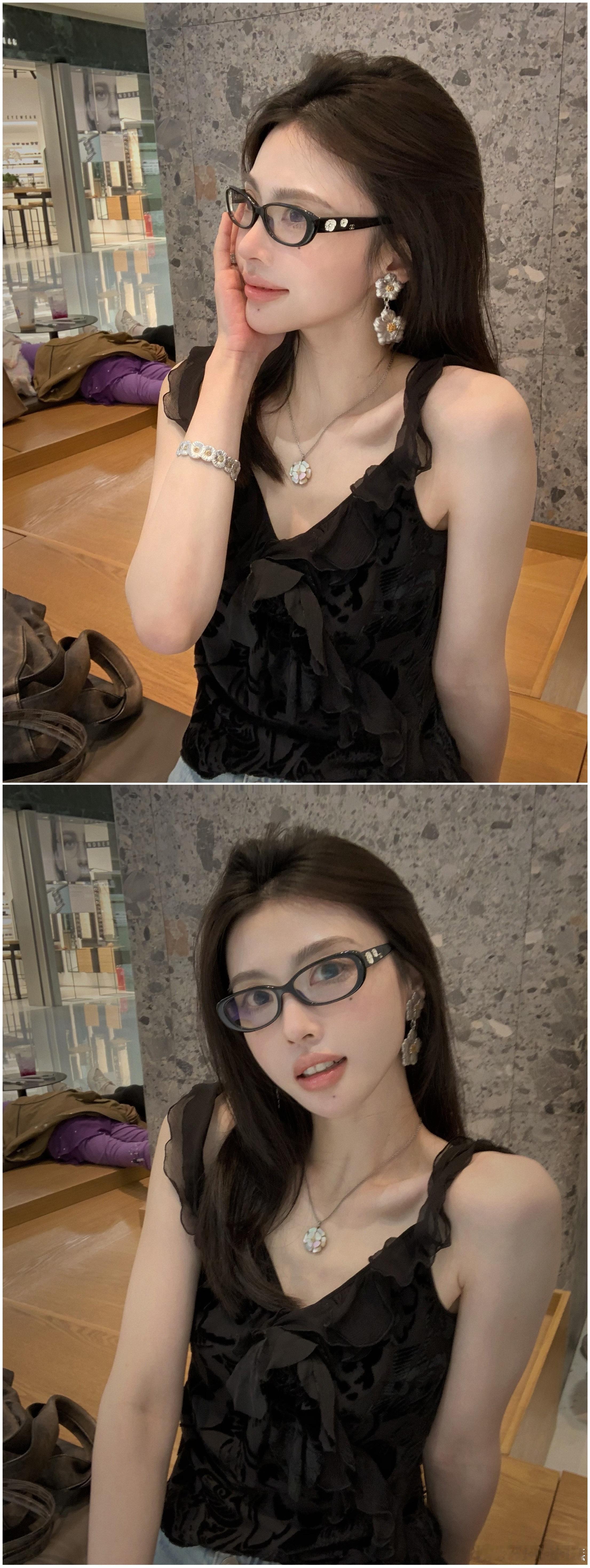 我的vintage私服配这期的超薄牛仔裤好好看！图一就是当吊带穿的样子 也完全可